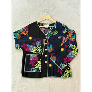Vintage 90s Paradiso Women’s Small Art to Wear Patchwork Jacket Paisley Abstract